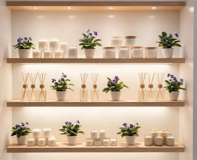 Retail shelf fragrance display